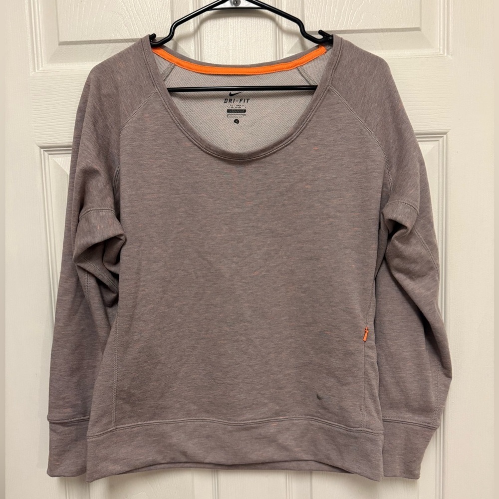 Women's Nike Pullover Sweatshirt Small Heathered Purple-grey
